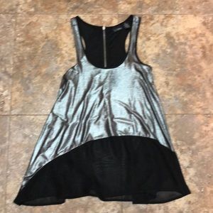 Flowy Black and Silver Tank